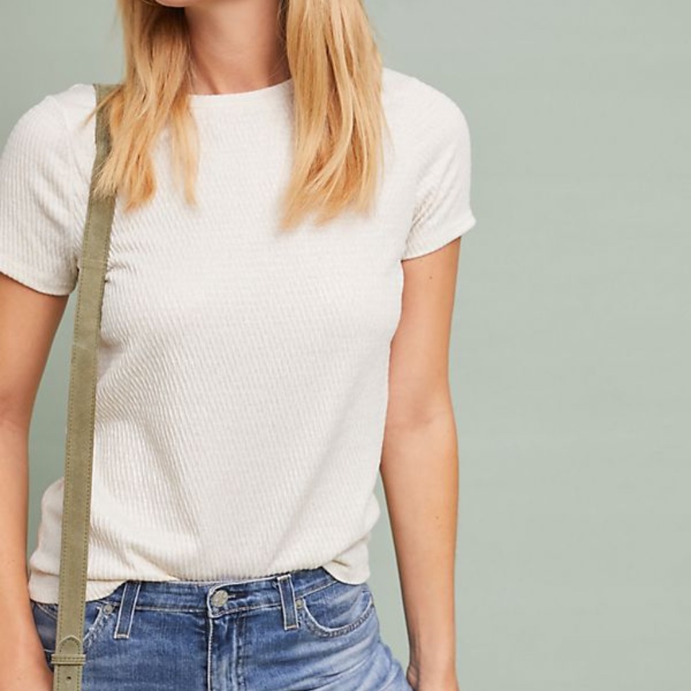 Anthropologie Kiara Foil Print Tee
